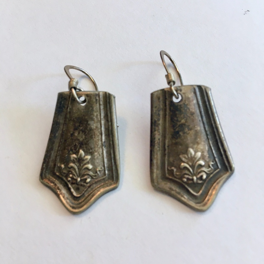 VINTAGE Spoon Earrings Dangly - Picture 2 of 4